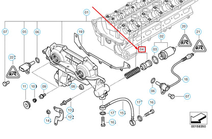NEW BMW 3 E46 CYLINDER HEAD VANOS PISTON 11367560298 7560298 ORIGINAL