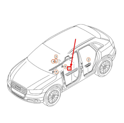 NEW AUDI Q3 8U FRONT LEFT SILL TRIM STRIP 8U0853373A9B9 ORIGINAL