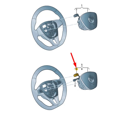 NEW VOLKSWAGEN AMAROK STEERING WHEEL WIRING SET 7E0971584C