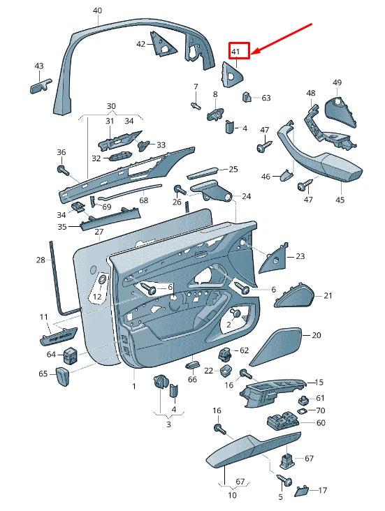 NEW AUDI A8 4H FRONT LEFT DOOR MIRROR TRIM RING RHD 4H0857505A4PK