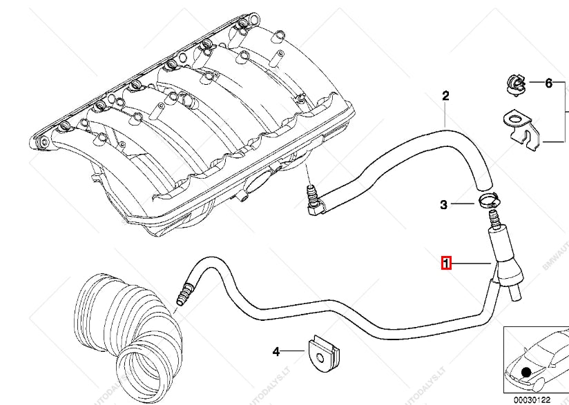 NEW BMW 3 E46 VACUUM CONTROL SUCKING JET PUMP 11611439927 1439927 ORIGINAL