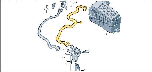 NEW AUDI Q3 F3 ENGINE VACUUM HOSE 83A131149A ORIGINAL