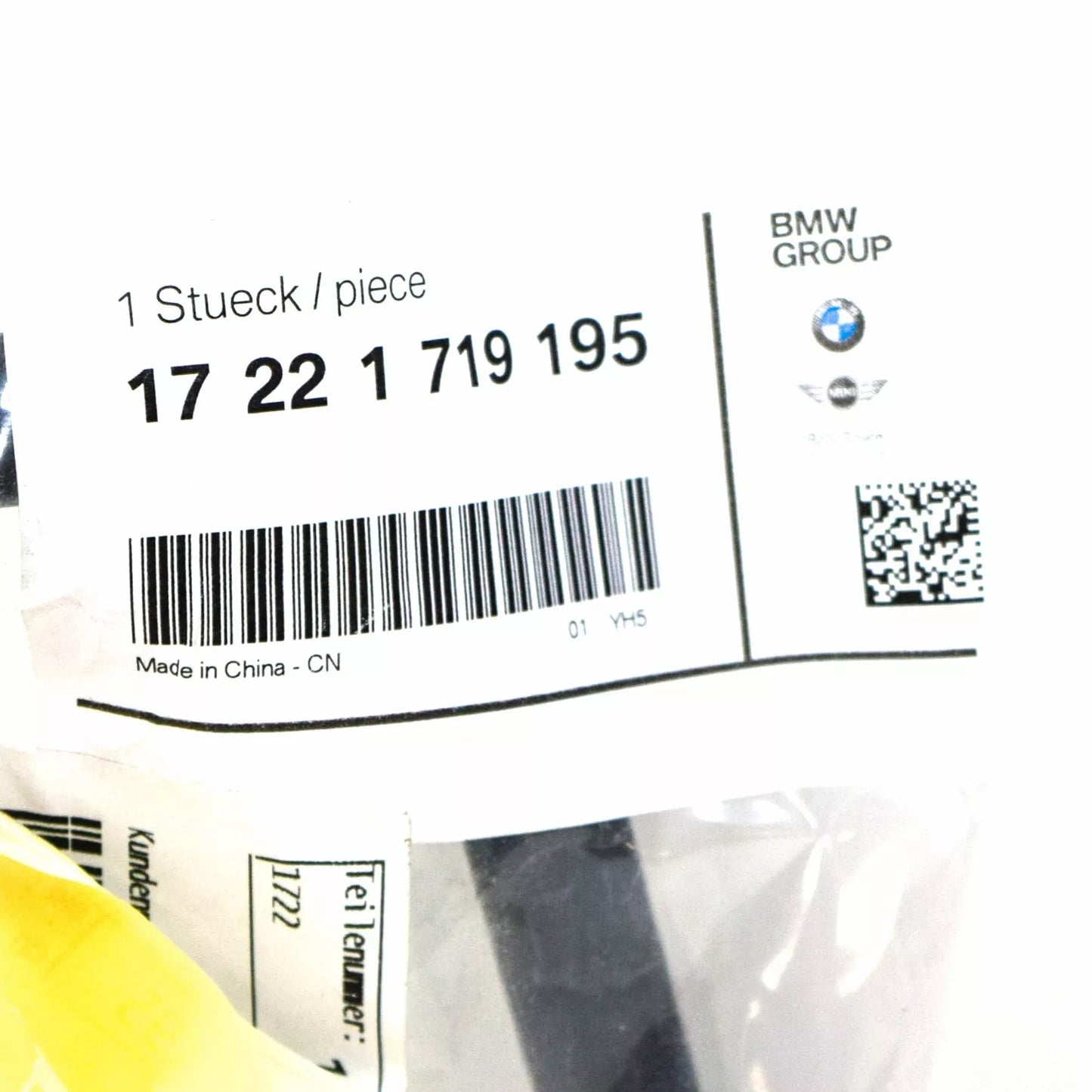 NEW BMW 3 E30 TRANSMISSION OIL COOLER LINE INLET 1719195 17221719195 ORIGINAL