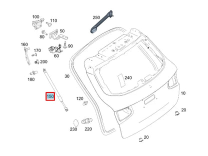 NEW MERCEDES-BENZ GLC C253 RIGHT SIDE TAILGATE GAS STRUT A2539800300 ORIGINAL