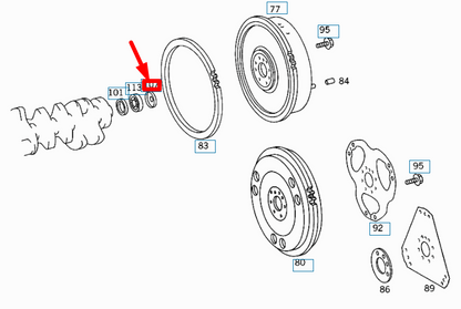 new mercedes-benz sprinter w903 crankshaft cover ring a1020310133 original