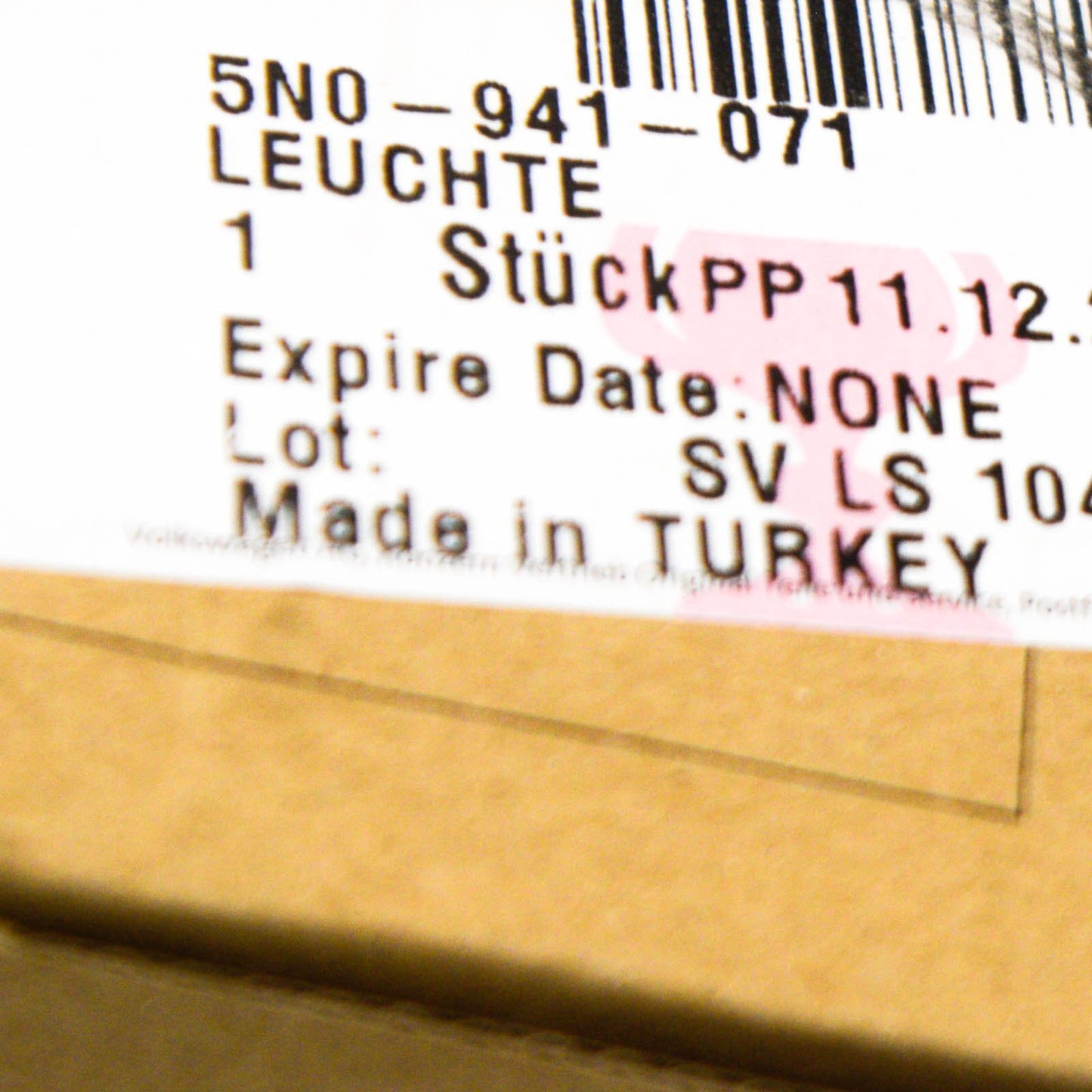 new volkswagen tiguan 5n rear bumper left reversing light 5n0941071 2013