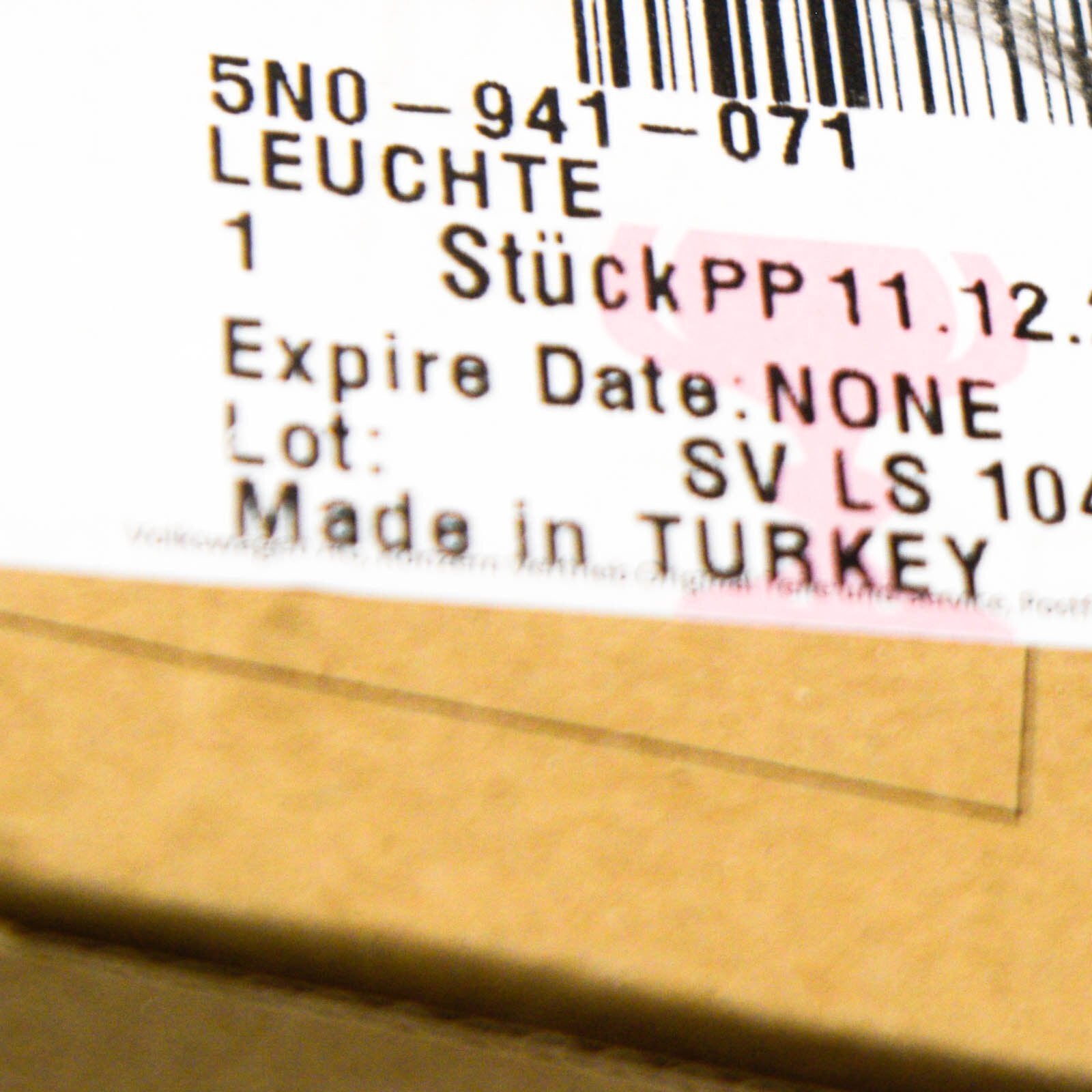 new volkswagen tiguan 5n rear bumper left reversing light 5n0941071 2013