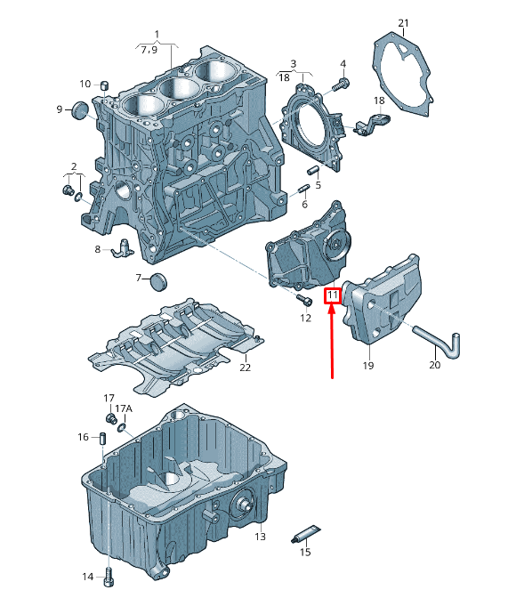 NEW VW TOURAN 5T ENGINE OIL SEPARATOR 04E103464AH ORIGINAL