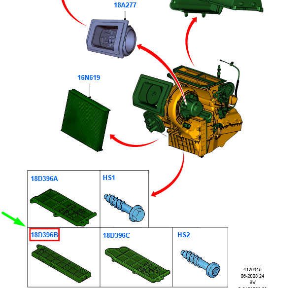 new ford kuga mk1 c394 heater cover 1329688 3m5h-19d672-cd original