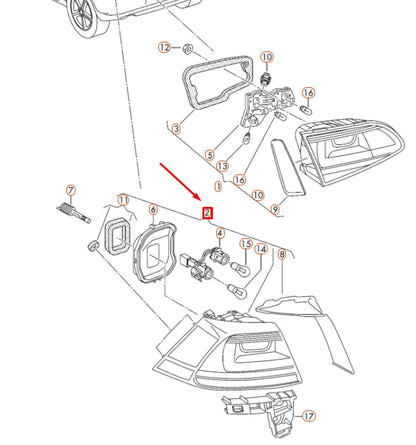 NEW VOLKSWAGEN GOLF MK7 REAR RIGHT OUTER TAILLIGHT 5G0945096N ORIGINAL
