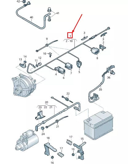NEW VOLKSWAGEN T-ROC A11 ALTERNATOR CABLE HARNESS 5Q0971230EL