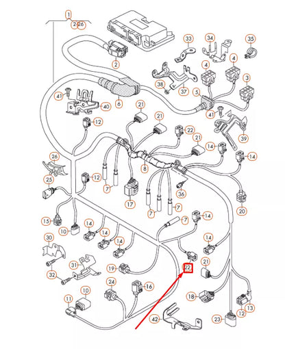 NEW AUDI Q7 4L FLAT CONTACT HOUSING BROWN 2 PIN 1J0973702A ORIGINAL