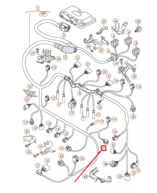 NEW AUDI Q7 4L FLAT CONTACT HOUSING BROWN 2 PIN 1J0973702A ORIGINAL