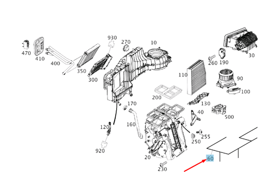 new mb gla x156 heater and evaporator wiring harness lhd a2468200515 original