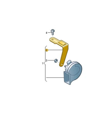 NEW AUDI Q7 4M BRACKET FOR RIGHT HIGH TONE HORN 4M0951230 2017 ORIGINAL