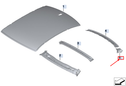 new bmw 3 g20 top rear right window frame reinforcement 41007488088 original