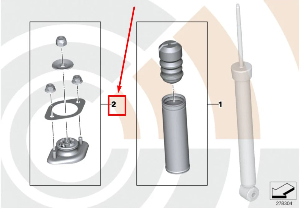 NEW BMW 3 E46 REAR SHOCK ABSORBER SUPPORT BEARING KIT 2241454 33522241454