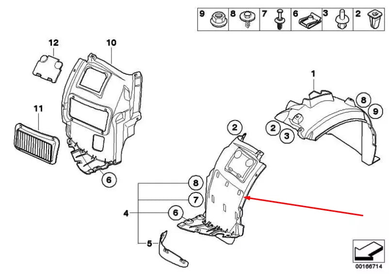 NEW BMW 1 E82 FRONT LEFT MUD SPLASH GUARD FRONT PART 51118045961 8045961