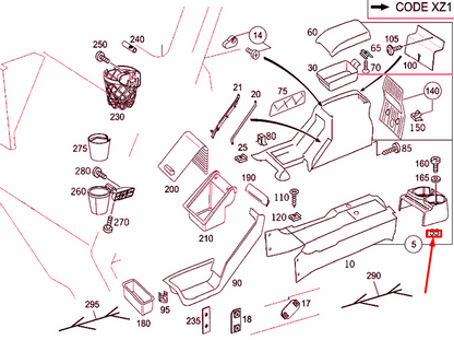 NEW MERCEDES-BENZ G W463 CONSOLE CONSOLE CUP HOLDER A46368021919051 ORIGINAL