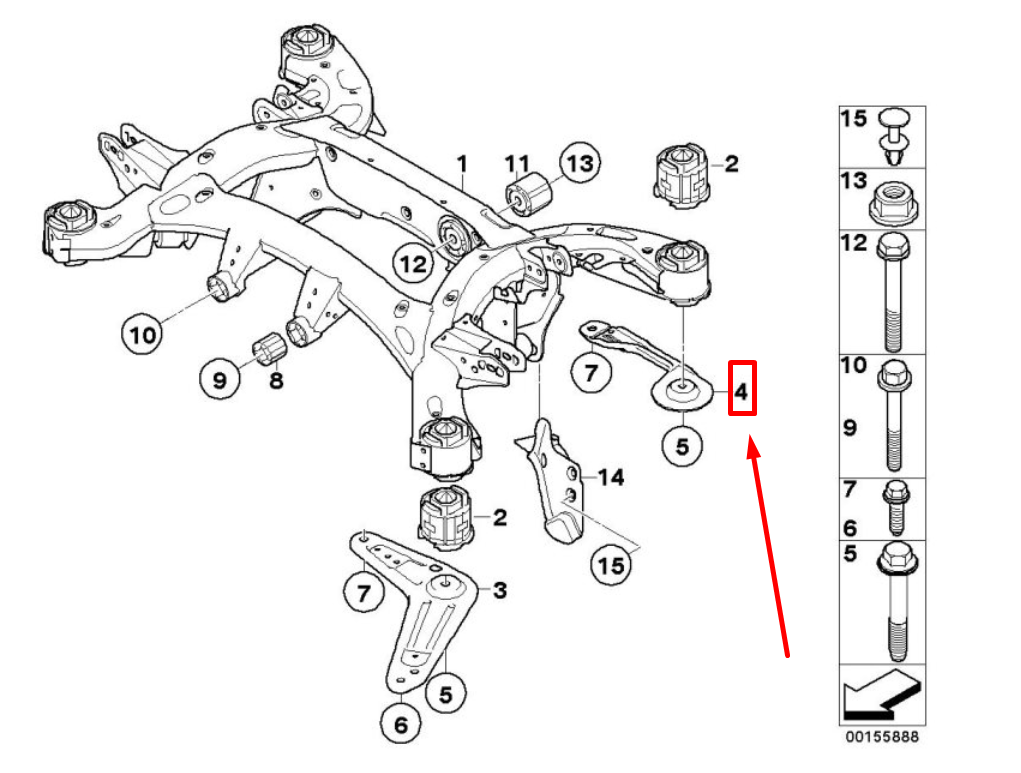 new bmw x5 e70 rear left radius rod 6770979 33326770979 original