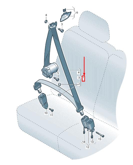 new audi q7 4m rear left seatbelt 4m0857811b gwq 4m0857811bgwq original