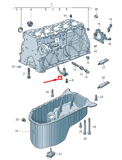 NEW VOLKSWAGEN CRAFTER 2F MK1 OIL SPRAY JET 076103157A
