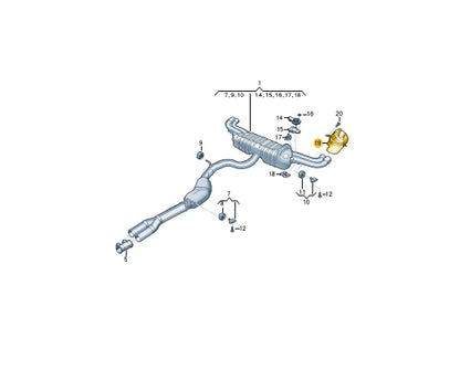 NEW AUDI A3 SPORTBACK 8Y REAR LEFT EXHAUST TAILPIPE TRIM 8Y0253823A ORIGINAL