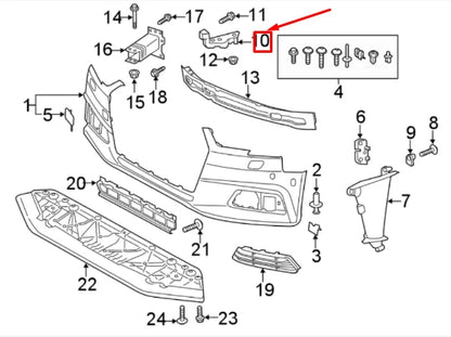 NEW AUDI A4 B9 FRONT RIGHT BUMPER COVER SUPPORT RAIL 8W0807284