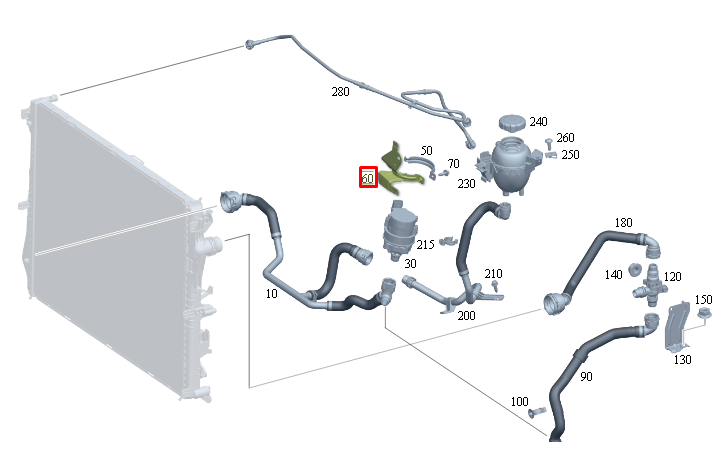 NEW MERCEDES-BENZ EQC COOLANT PUMP BRACKET A2935012000 ORIGINAL