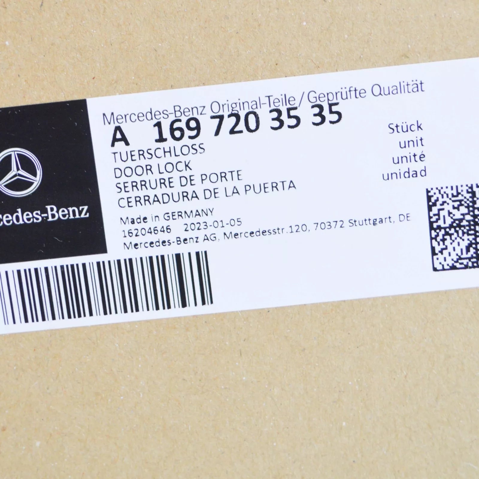 NEW MERCEDES-BENZ A W169 FRONT LEFT DOOR LOCK LHD A1697203535 ORIGINAL