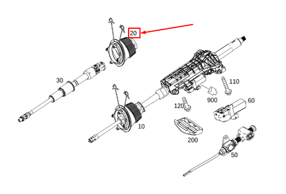 new mercedes-benz s w222 steering column boot lhd a2224620096 original