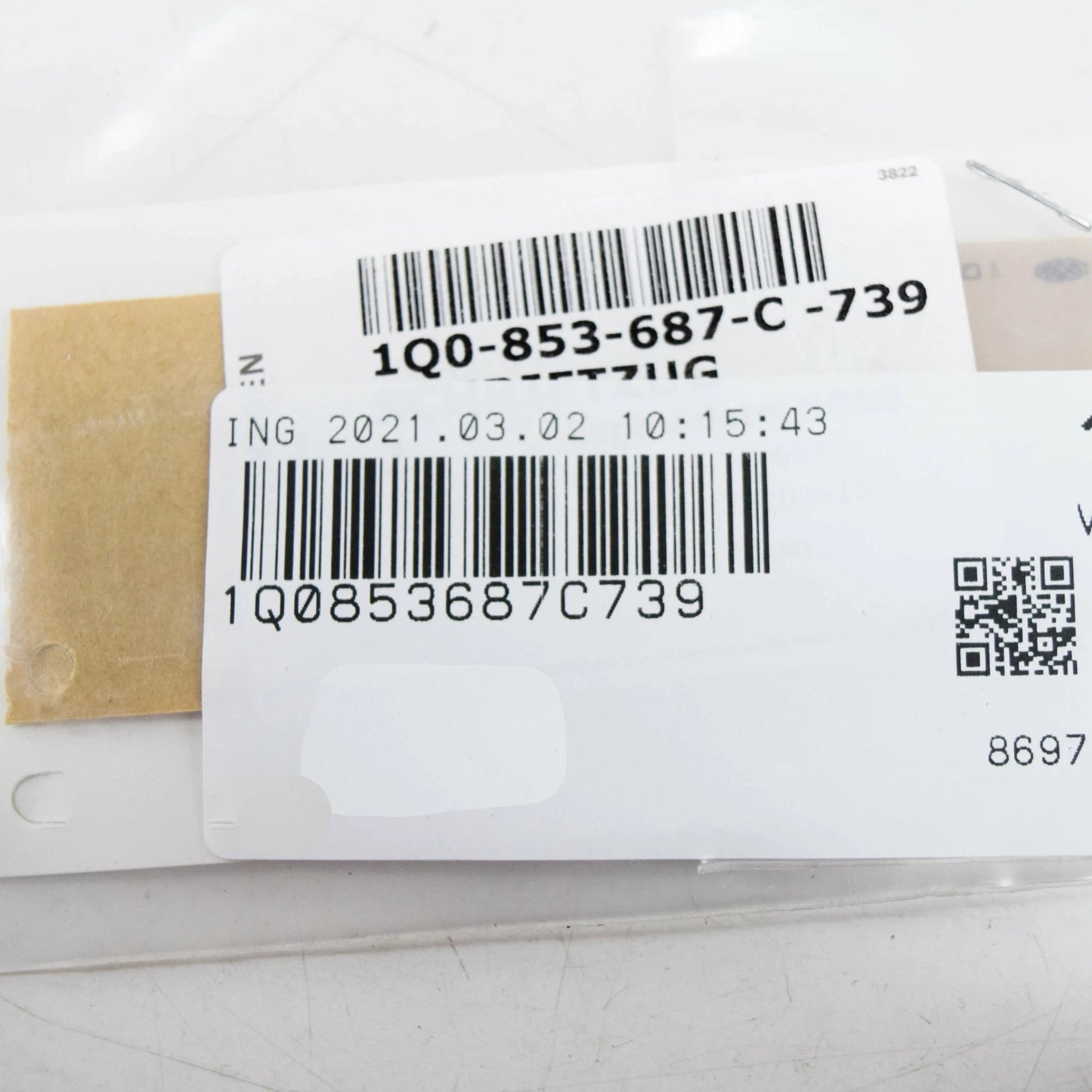 NEW VW EOS HIGH CHROME EOS INSCRIPTION 1Q0853687C739 ORIGINAL