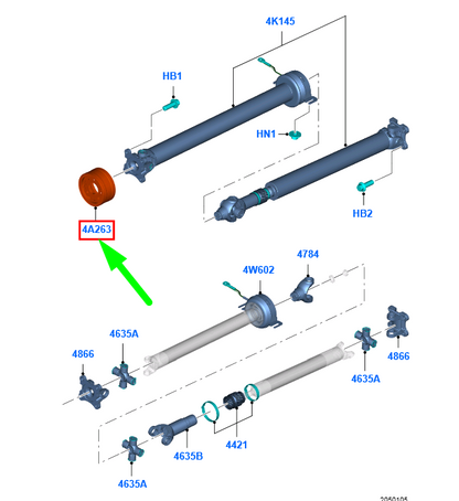new ford ranger mk3 rear drive shaft damper 5228344 ab39-4c025-bd original