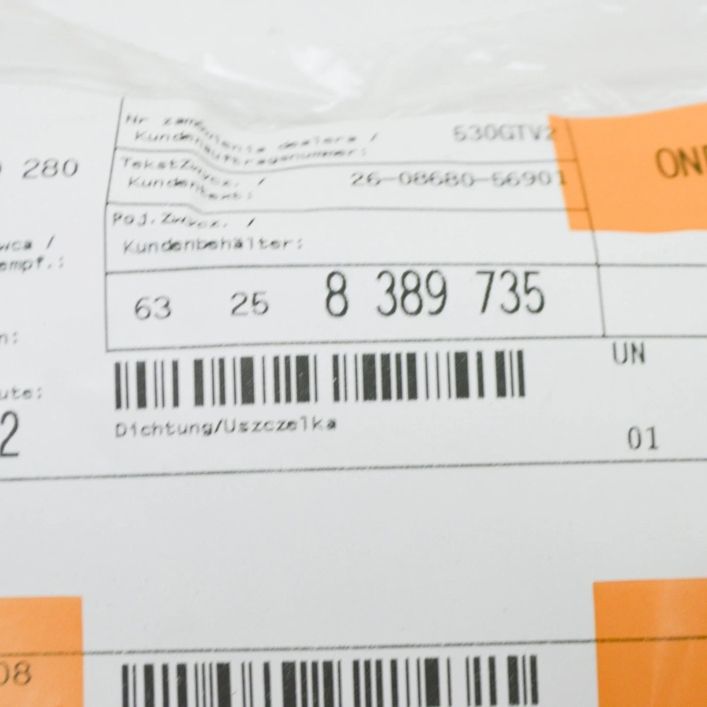 NEW BMW Z3 E36 THIRD STOP BRAKE LAMP LIGHT GASKET 8389735 63258389735