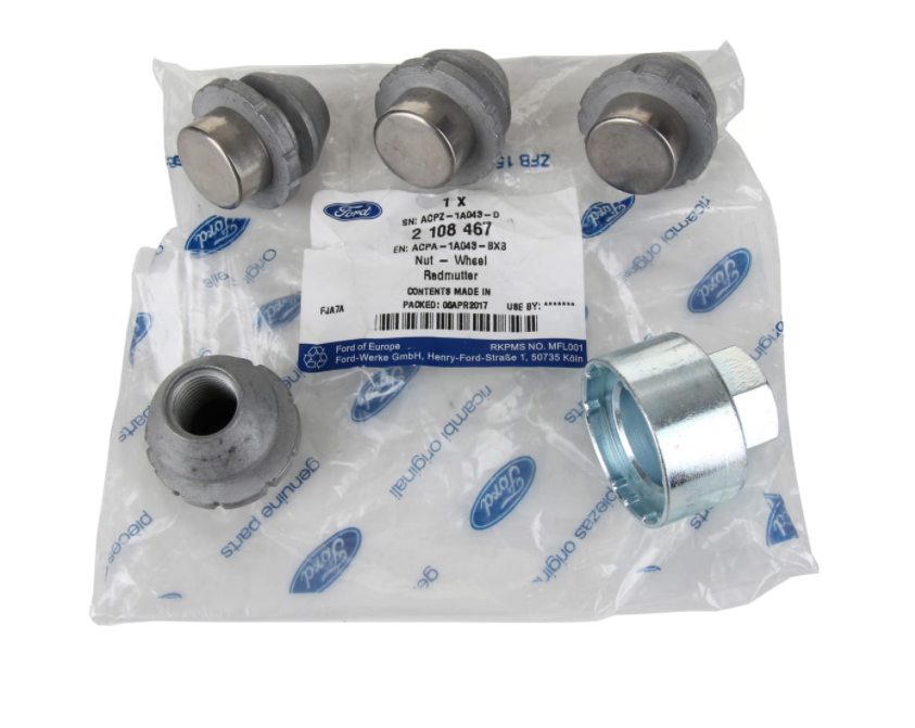 new ford s-max mk2 wheel locking nut kit acpa-1a043-bxb 2108467 original