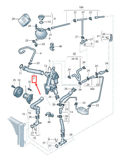 new skoda rapid nh engine coolant pipe 03c121065d original