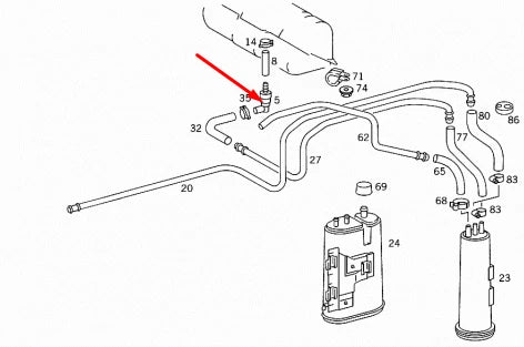 NEW MERCEDES-BENZ SPRINTER 906 FUEL TANK VENT VALVE A1244760432 3.0D ORIGINAL
