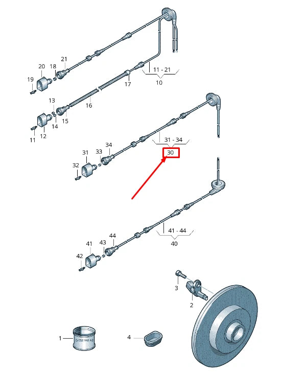 NEW VW CADDY IV SA MK6 REAR SPEED SENSOR WIRING HARNESS 2K3927904B