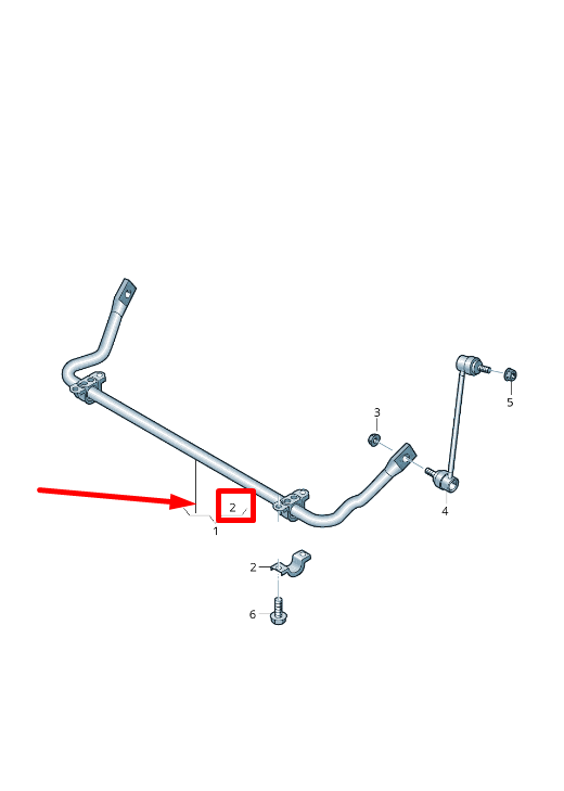 NEW VW CRAFTER FLATBED SZ FRONT ANTI ROLL BAR BUSH CLAMPS 2N0411063 ORIGINAL