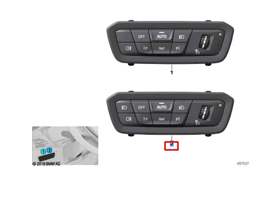 NEW BMW 3 G20 LIGHT CONTROL UNIT SWITCH PANEL 61315A16B20