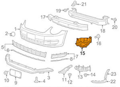 NEW VOLKSWAGEN BEETLE 5C1 RIGHT HEADLIGHT BRACKET 5C5807262 ORIGINAL