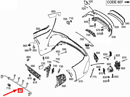 new mercedes-benz cla c117 rear parking aid wiring a1175408703 original