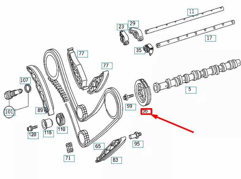 NEW MERCEDES-BENZ E W210 CAMSHAFT GEAR A1130520001 ORIGINAL
