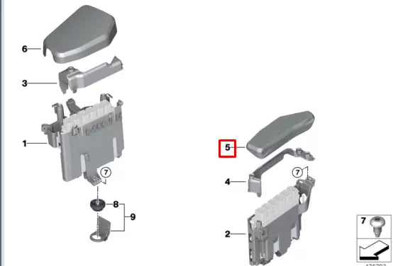 NEW BMW 5 G30 ENGINE CONTROL MODULE COVER 12908611740 ORIGINAL