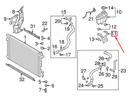 NEW AUDI A4 AVANT 8W B9 EXPANSION TANK BRACKET 8W0121232L ORIGINAL