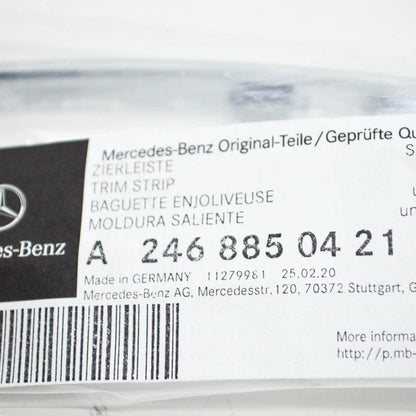 NEW MERCEDES-BENZ B W246 FRONT BUMPER LEFT CHROME MOLDING A2468850421 ORIGINAL