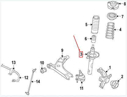 NEW VW GOLF VII 5G MK7 FRONT SHOCK ABSORBER 5QM413023K ORIGINAL