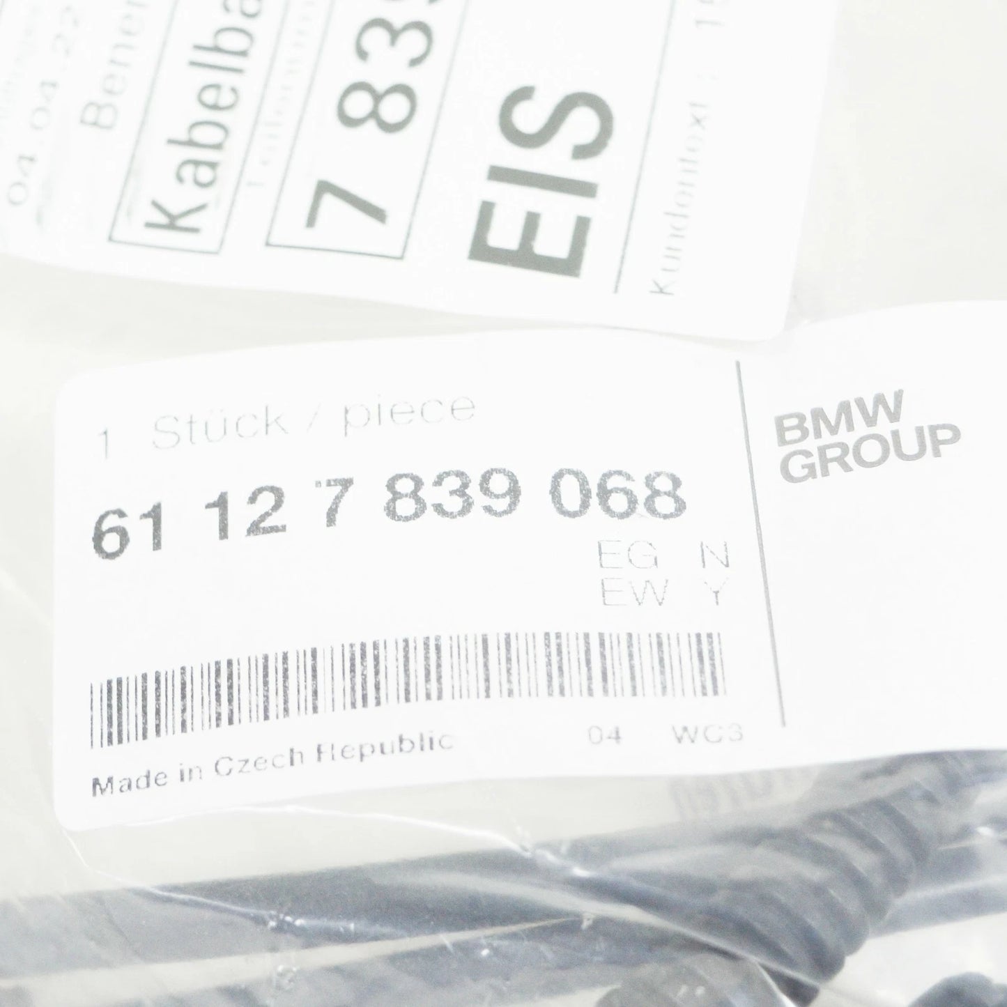 NEW BMW 3 COUPE E92 TRANSMISSION WIRING HARNESS 61127839068 7839068 ORIGINAL