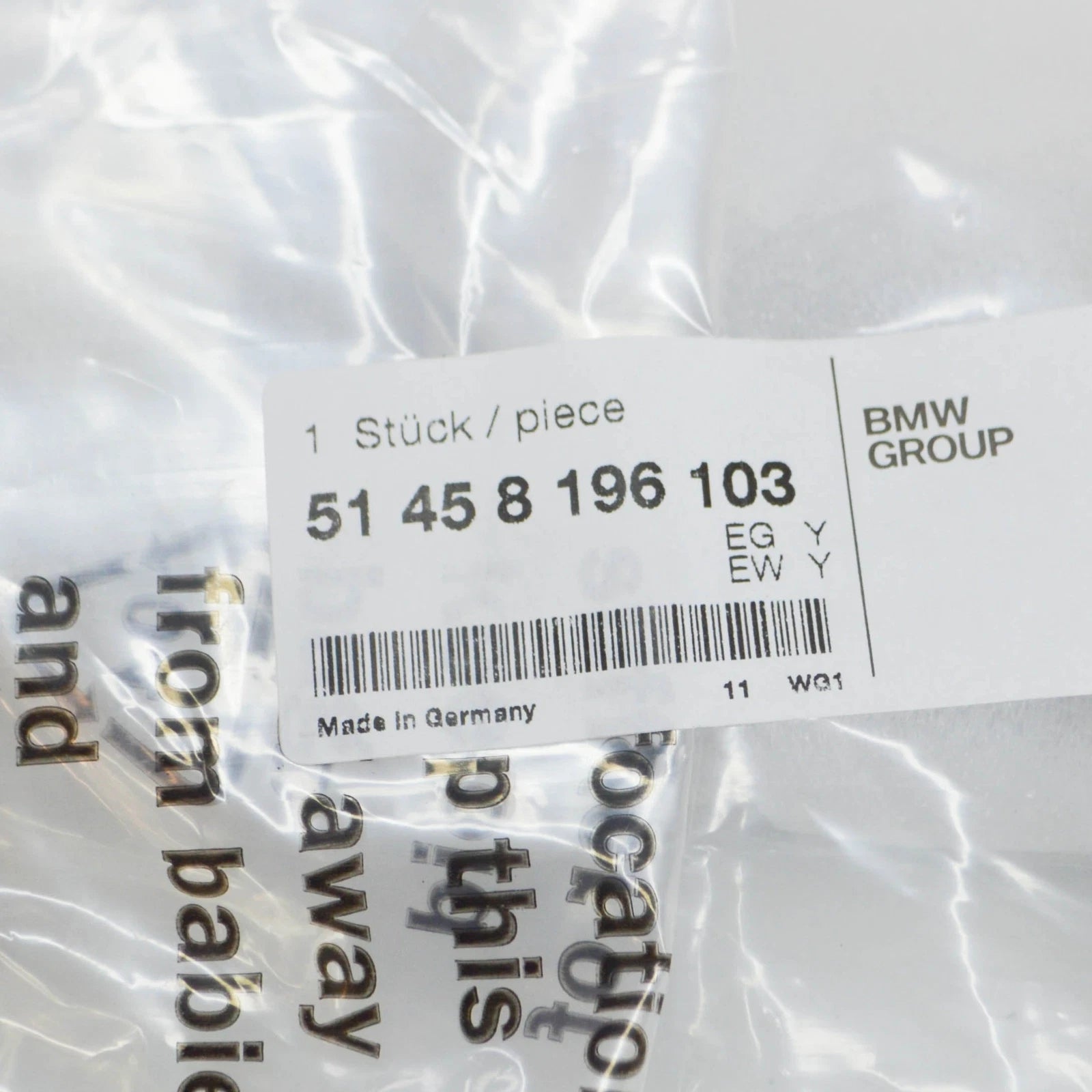 NEW BMW 3 E46 CENTER DASHBOARD DECORATIVE STRIP 51458196103 8196103 ORIGINAL