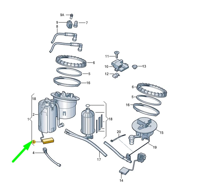 NEW AUDI A4 B8 FUEL GAUGE SENDER 8K0919673 ORIGINAL